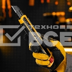 Нож Denzel 25 мм, сменное лезвие, SK4, корпус из ABS + TPR, торцевой зажим, фото7