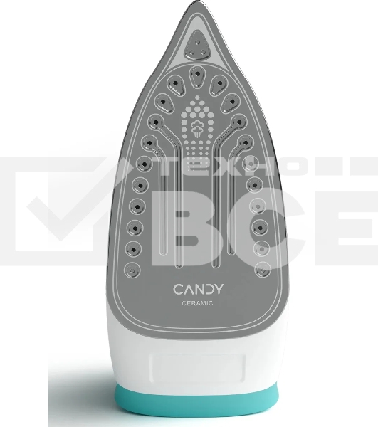 Утюг Candy CI-103 бирюзовый, 2400 Вт, 50 г/мин, 160 г/мин, 370 мл