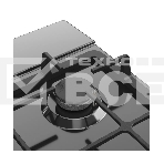 Варочная поверхность Kuppersberg, газ, High-Tech, 45 см, автоматический электроподжиг, газ-контроль, SABAF конфорки, чугунные решетки, WOK конфорка, цвет черный, цвет фурнитуры черный, фото4