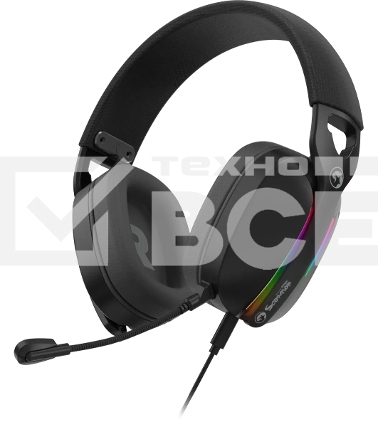 Гарнитура Marvo Pulz 70S Gaming Headset чёрный, проводная, USB, 7.1 Surround, RGB-подсветка