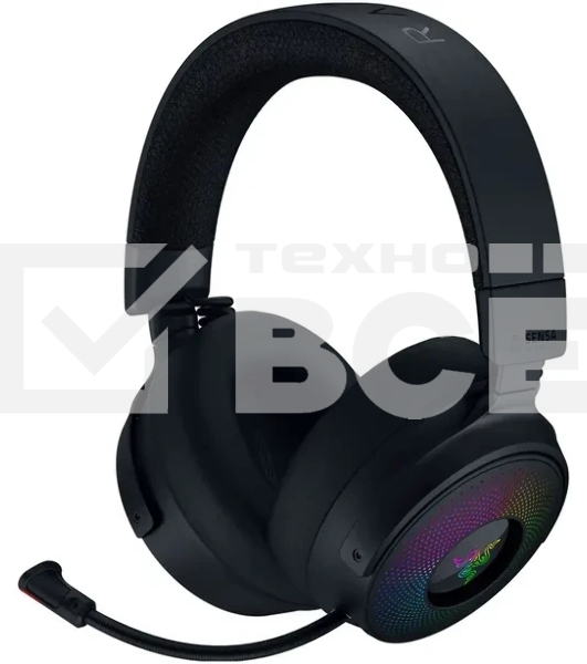 Гарнитура Razer Kraken V4 Pro чёрный, беспроводная + проводная, радиоканал, до 45 ч, подсветка