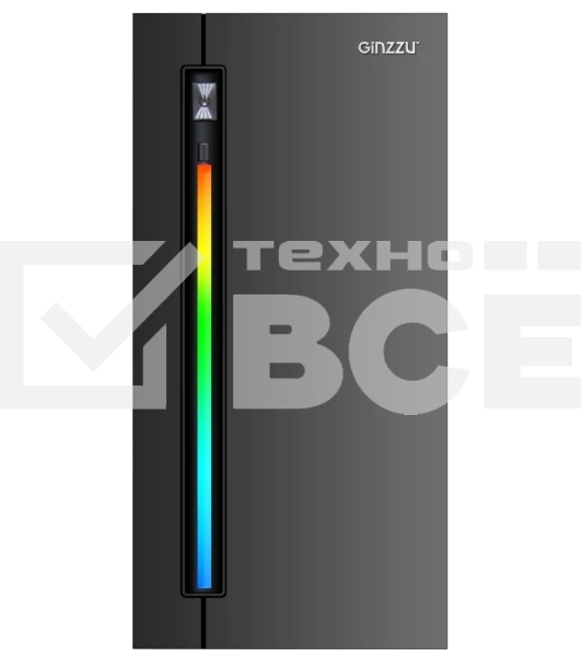 Компьютерный корпус Ginzzu D350 2*USB 2.0,AU RGB w/o PSU