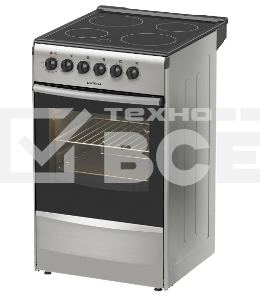 Плита электрическая Darina 1B EC 341 606 silver серебристый/черный, конфорок 4 шт, духовка 50 л, 50 см x 85 см x 56 см