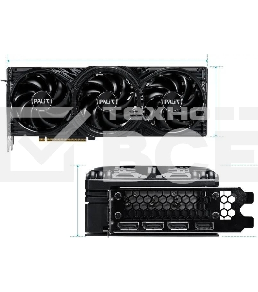 Видеокарта Palit PA-RTX5080 GAMINGPRO OC 16GB GeForce RTX5080 16Gb 256bit GDDR7 2295/30000 HDMIx1 DPx3 HDCP Ret PCI-E PA-RTX5080