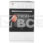 Плита комбинированная Cezaris ПГЭ 1000-05 белый, конфорок 4 шт, духовка 45 л, 51 см x 85 см x 52 см, фото 1