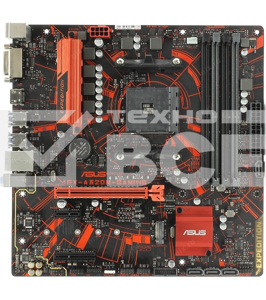 Материнская плата ASUS AM4 A320 EX-A320M-GAMING, AM4, AMD A320, 2xDDR4, 4xSATA, 1xPCIe 3.0 x4, 1xDVI-D, 1xHDMI, 1x 1Gb LAN, 2xUSB 3.2 Gen 1, 3x3.5 мм, 7.1, mATX