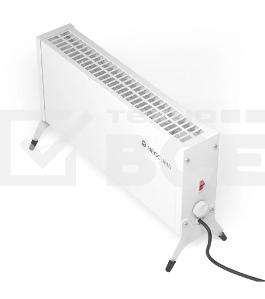 Конвектор Neoclima Nano 1000W белый, 1000 Вт, 15 м2, термостат
