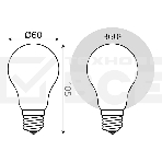 Лампа светодиодная LED GAUSS 102202110-D Filament A60 OPAL dimmable E27 10W 820lm 2700К 1/10/40, фото3