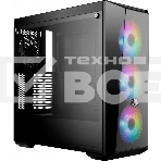 Корпус без блока питания Cooler Master MasterBox 5 Lite RGB, USB 3.0 x 2, 1xFan, 3x120mm ARGB Fan, Black, Splitter cable + Controller, ATX, w/o PSU, фото 1