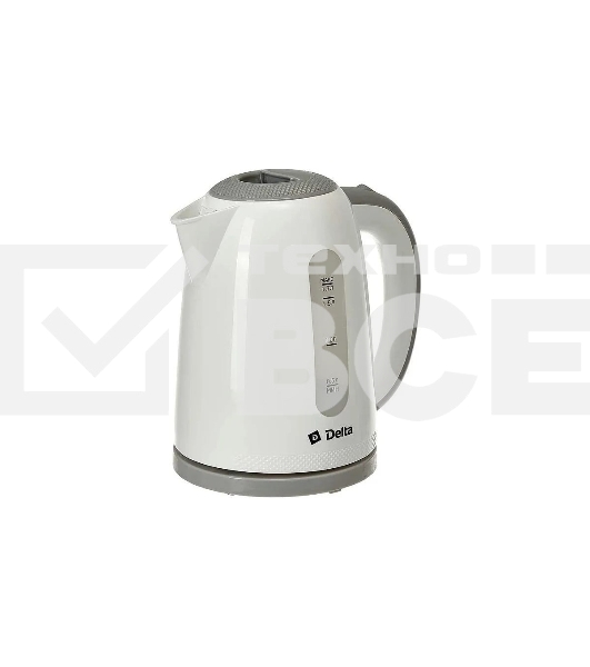 Чайник электрический Delta DL-1106 белый с серым