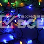 Гирлянда светод. Funray Лучики, SE-BEAM-110M, 10М, 100LED, мульти (4цв.),темно-зел.шн.0,7м,контр., фото 1