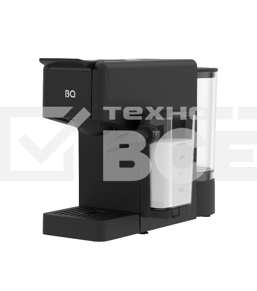 Капсульная кофеварка BQ CCM1064A Black. 3 в 1: Nespresso, Dolce Gusto, молотый кофе/Давление 20 бар/Итальянская помпа/Автоматический капучинатор/DuoBoil - технология быстрого приготовления кофейных напитков/Выбор объема порции/Объем резервуара для воды 85