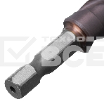 Сверло ступенчатое Denzel 4-5-6-7-8-9-10-11-12 мм, Р6М5К5, 6-гр. хвостовик 723612, фото8