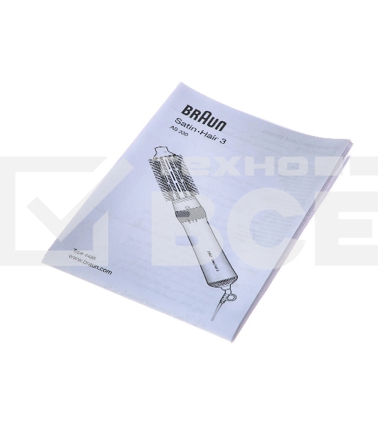 Фен-щётка Braun AS330 серебристый/черный, 400 Вт, 18/36 мм