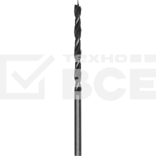 Сверло Сибртех по дереву Д=3 мм Дл=60 мм (1 пред.) для дрелей