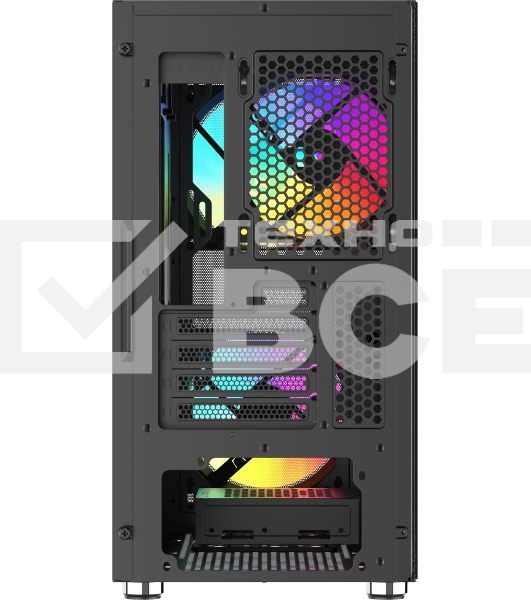 Корпус SAMA S30, Mini-Tower, чёрный, 2 x 140 мм, 1 x 120 мм