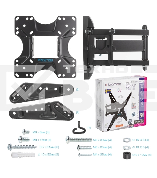Кронштейн для LED/LCD телевизоров Kromax OPTIMA-414 черный