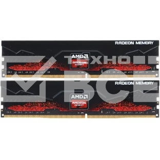 Оперативная память AMD Radeon R7, DDR4, 16GB (2x8GB), 2666MHz, CL16, с радиатором, черный