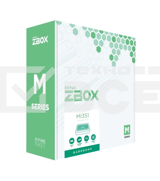 Платформа системного блока с ЦПУ Zotac ZOTAC ZBOX MI351, Barebone, Intel N100, WIFI, BT, EU PLUG 1x DDR5-4800 SODIMM, M.2 SSD SLOT, 1x GLAN, DP/HDMI