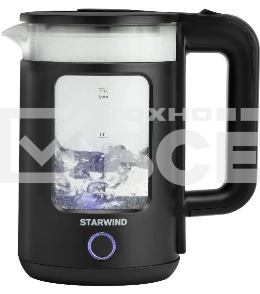 Чайник электрический Starwind SKG1053 1.7 л, 1800 Вт, черный