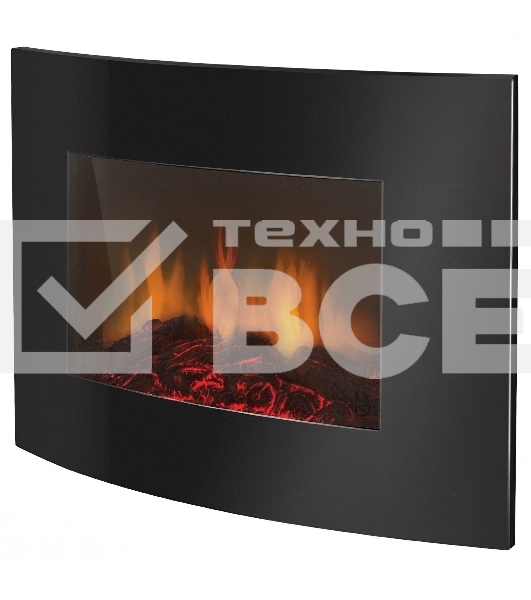 Электрокамин Electrolux EFP/W-1150URLS черный, 1800 Вт, 23 м2, термостат, пульт д/у
