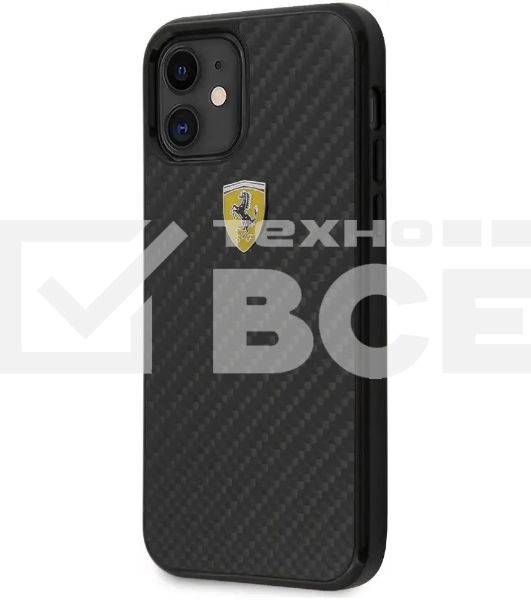 Чехол (клип-кейс) для Apple iPhone 12 mini Ferrari черный (FERCAHCP12SBK)