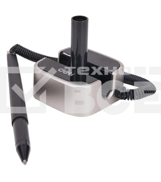 Ручка гелевая Deli E6797black черный, d=0.7мм, черные чернила, на подставке, линия 0.55мм