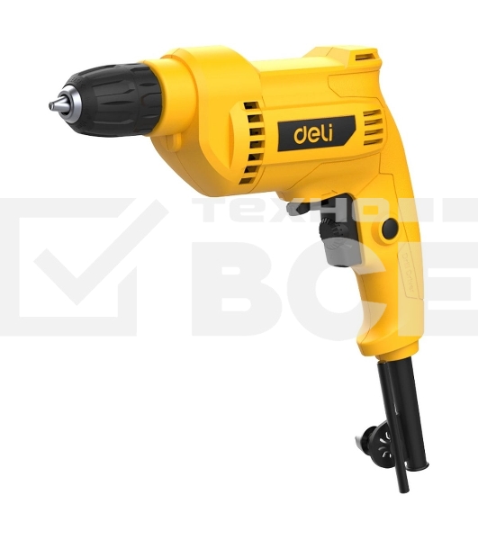 Дрель сетевая Deli DL-DZ10-E2 (500Вт, 0-3300об/мин, быстрозажимной патрон 10мм, картон)