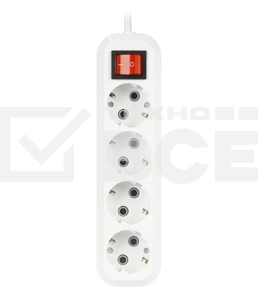 Удлинитель Smartbuy (SBE-16-4-03-ZS) 4 гнз х 3,0 м (16А/3.5 кВт, ПВС 3х1.0)