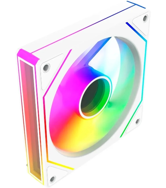 Вентилятор для корпуса Bloody CF-11 LCD ARGb 120х120x25 белый 4-pin 32дБ (упак.:1шт) (CF-11-ARGb120-WH) Ret