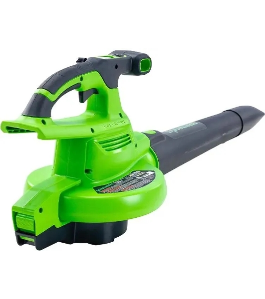 Воздуходув-Садовый Пылесос аккумуляторный GreenWorks GD40BVII, 40V, бесщеточный, без АКБ и ЗУаккумуляторный (2406907)