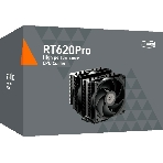 Кулер для процессора PCCooler RT620 PRO BK (250W, 4-pin PWM, 153mm, Al/Cu, 6x6mm, 2x120mm, 73.32CFM, 34.9dBA, 2200RPM, S: 1851/1700/1200/115X, AM5/AM4, черный), фото2