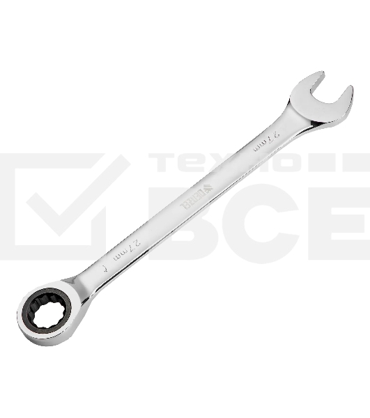 Ключ комбинированный Denzel, с трещеткой, 27 мм