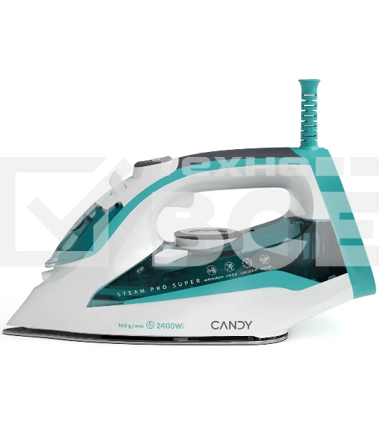 Утюг Candy CI-103 бирюзовый, 2400 Вт, 50 г/мин, 160 г/мин, 370 мл