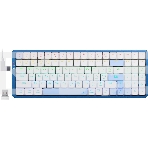 Клавиатура Redragon Eva Pro гибридная, USB Type-A, Bluetooth, радиоканал, белый/синий, фото 1