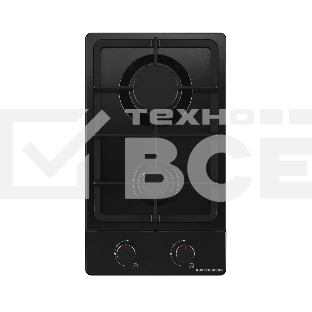 Варочная поверхность Kuppersberg FS 30 B, газ, High-Tech, 30 см, автоматический электроподжиг, газ-контроль, форсунки под сжиженый газ, SABAF конфорки, чугунные решетки, цвет черный, цвет фурнитуры черный