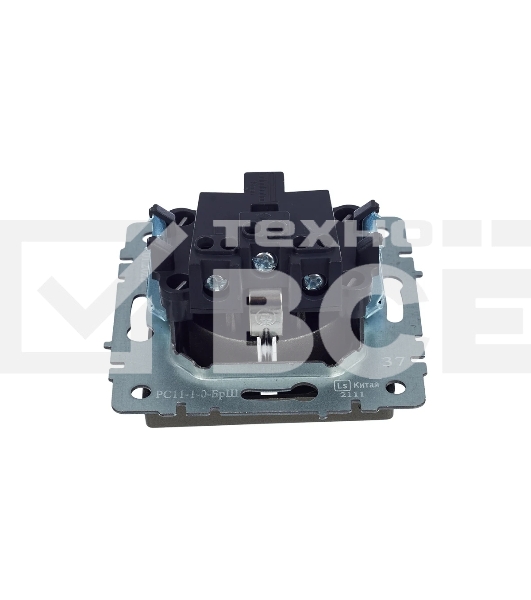 Розетка 1-местная IEK BRITE РС11-1-0-БрШ (BR-R11-16-K37) с заземлением, без защитных шторок, 16А, шампань