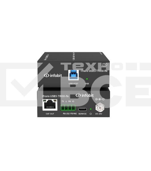 Удлинитель сигнала Infobit iTrans USB3-TR100 USB 3.0 (Tx + Rx) до 100 метров HDBaseT 3.0