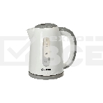 Чайник электрический Delta DL-1106 белый с серым, фото 1