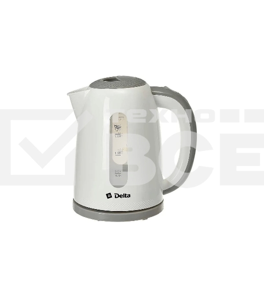 Чайник электрический Delta DL-1106 белый с серым