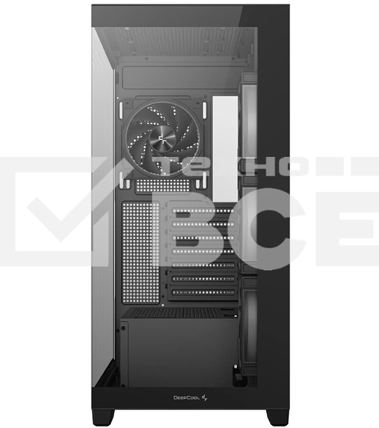 Компьютерный корпус Deepcool CG580 4F V2 без БП, боковое окно (панорама), 4x120мм ARGB PWM вентилятора, черный, ATX (R-CG580-BKADA4-G-2)
