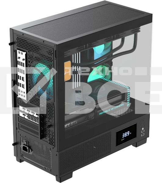 Компьютерный корпус AeroCool / Formula V Line Crystal E1M Black, MATX, USB3.0*2, Switch Display Panel