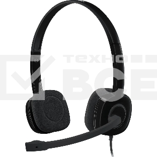 Гарнитура проводная Logitech Headset H151 Stereo черный