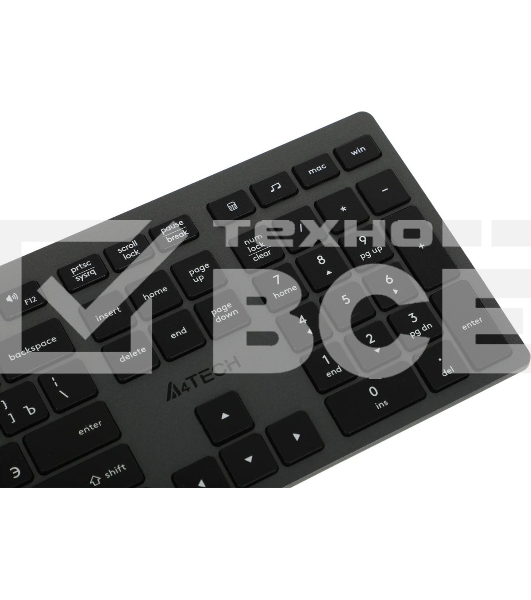 Клавиатура проводная A4Tech Fstyler FX50, USB, серый