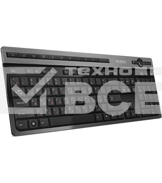 Клавиатура SVEN KB-E5500W беспроводная, радиоканал, чёрный