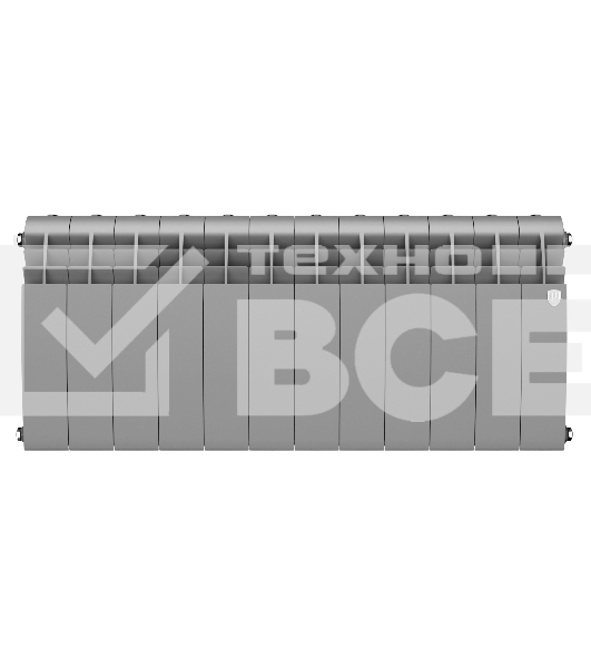 Радиатор Royal Thermo BiLiner 350/Silver Satin - 12 секц.