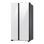 Холодильник Samsung RS80F65M1WWT белое стекло двухкамерный 417/229л морозилка сбоку, No Frost, Side by Side, фото4