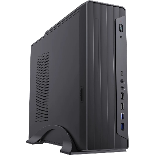 Корпус Foxline FL-418-SFX400-U32C, Slim-Desktop, чёрный