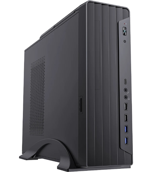 Корпус Foxline FL-418-SFX400-U32C, Slim-Desktop, чёрный