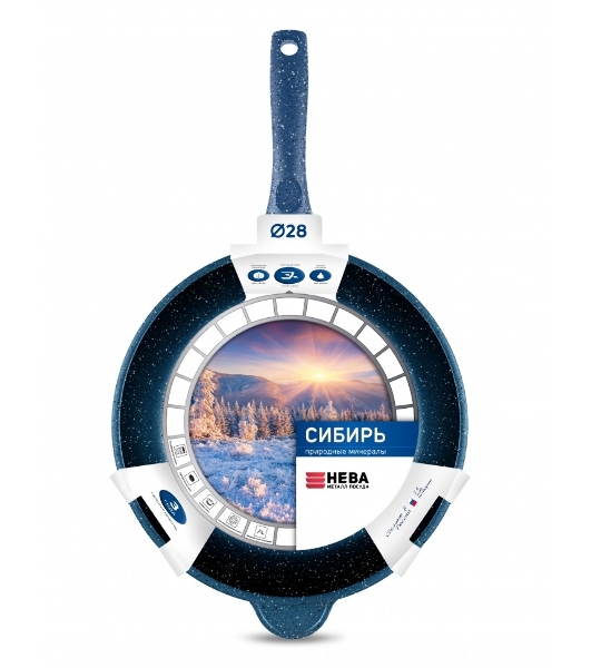 Сковорода НЕВА МЕТАЛЛ ПОСУДА 2428 28 'Природные минералы' линия 'Сибирь'